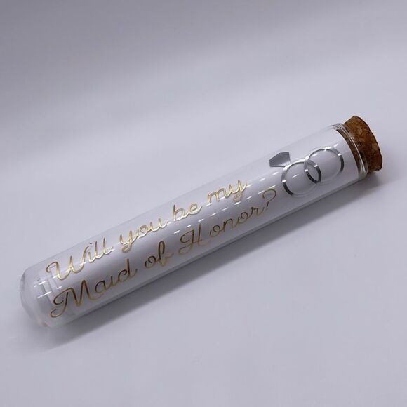 NWT Wool + Pepper Co. Maid of Honor Ask Glass Test Tube - Message in a Bottle - Picture 4 of 6